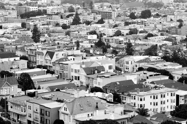 Upper Market neighborhood from Corona Heights, San Francisco, CA